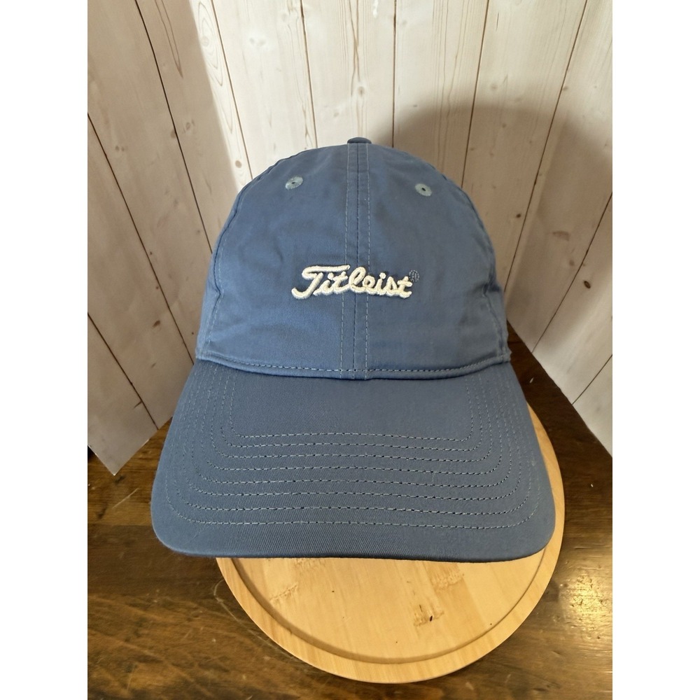 Titleist Hat Cap Adjustable Slate Blue Spellout Logo Performance Golf Unisex
